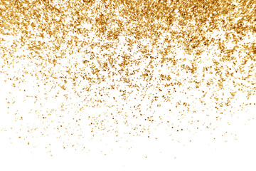 golden  glitter isolated on white background