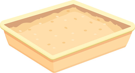 House toilet tray icon cartoon vector. Clean filter. Animal house care