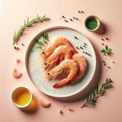 shrimps on a plate
