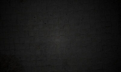Dark black wall grunge texture concrete stone wall plaster background.