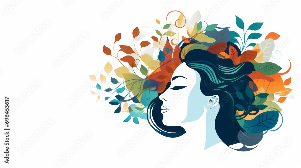Poster illustration of iconic images of men and women in everyday life moments with objects and situations 