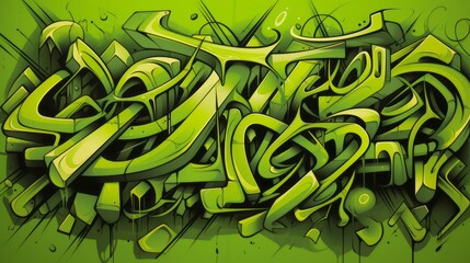 background graffiti style on green background