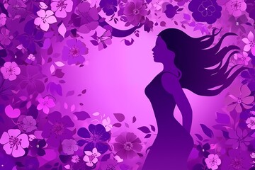 womens day 8 march purple abstract illustration