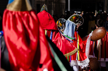 Pantalla the traditional carnival mask, one of the most popular carnivals in Galicia, Entroido de...