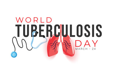 World Tuberculosis Day. background, banner, card, poster, template. Vector illustration.