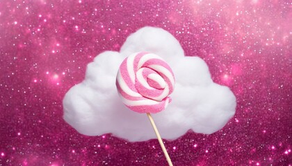 cloth lollipop with a cloud
