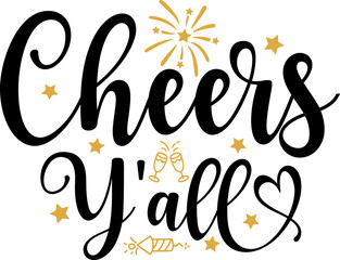 New Year 2024 text design for T-shirts and apparel on plain white transparent isolated background for shirt, hoodie, sweatshirt, card, tag, mug, icon, logo or badge