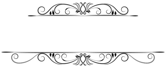 vintage horizontal frame Label lines for making catalogs and brochures for coffee shops and boutiques.