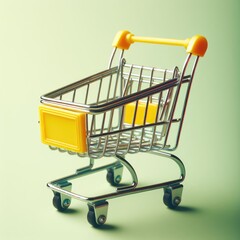 shopping cart isolated on white
