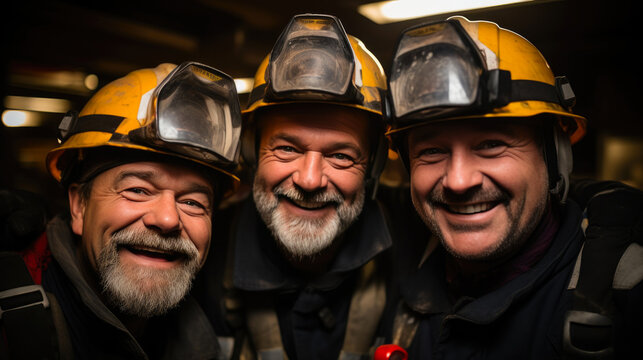 Joyful Trio of Coal Miners
