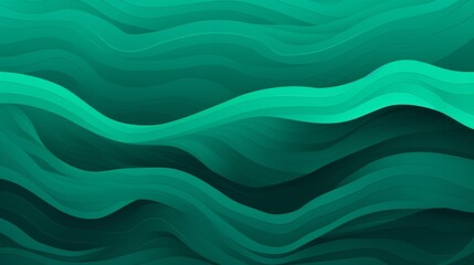 japanese wave colorated illustration on emerald background with space for your text
