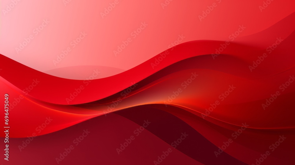 Poster japanese wave colorated illustration on ruby background with space for your text