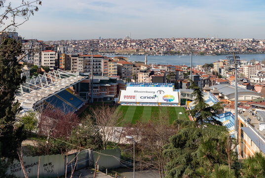 Istanbul, Turkey - April 8, 2023: A picture of the Kasimpasa Stadium.
