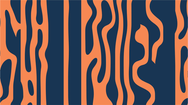 Abstract background in navy orange color combination. Seamless abstract background with wave colorful elements. Decorative design. Camouflage Sport. Seamless retro pattern.