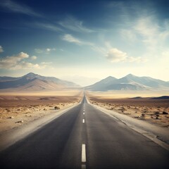 Empty road at nature landscape abstract background