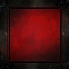 A vibrant red abstract piece of art in a dark frame is the perfect decoration for modern interiors and galleries.