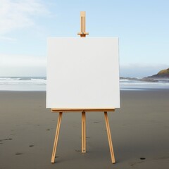 Artistic layout, layout for a wedding, easel with canvas