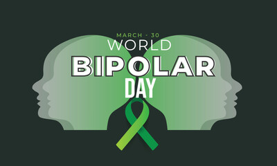 World Bipolar Day. background, banner, card, poster, template. Vector illustration.
