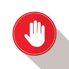 Simple red stop symbol Vector illustration EPS10