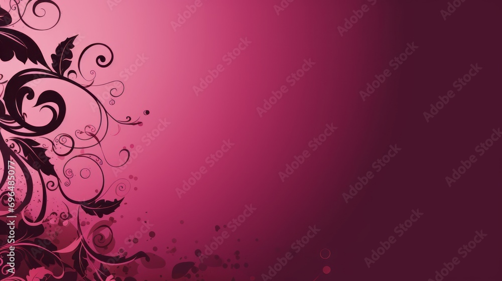 Aufkleber ruby floral abstract background in swirls and flourishesstyle art with space for you text and graphi