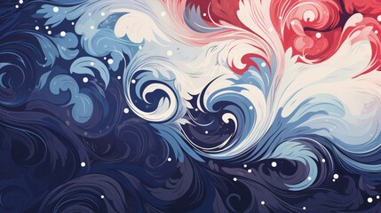 indigo floral background in swirls and flourishesstyle art with space for you text and graphics