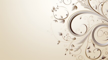 ivory floral background in swirls and flourishesstyle art with space for you text and graphics