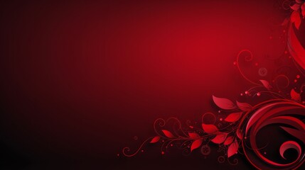 ruby floral abstract background in swirls and flourishesstyle art with space for you text and graphics