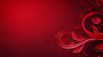 ruby floral abstract background in swirls and flourishesstyle art with space for you text and graphics