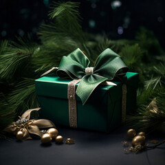 Naklejka na ściany i meble christmas tree with gift boxes