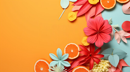 Vibrant colorful spring flyer or banner design. - obrazy, fototapety, plakaty