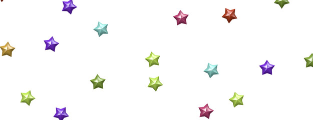 Starstruck Spectacle: 3D Illustration Transports You to a Colorful Stars Shower