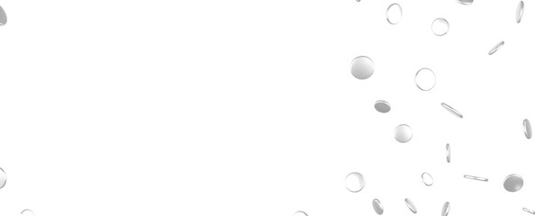 Glittering Spectacle: Captivating 3D Illustration of Glittery silver Confetti