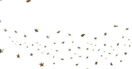 Stellar Christmas Drift: Radiant 3D Illustration Showcasing Descending Holiday Stars in Motion