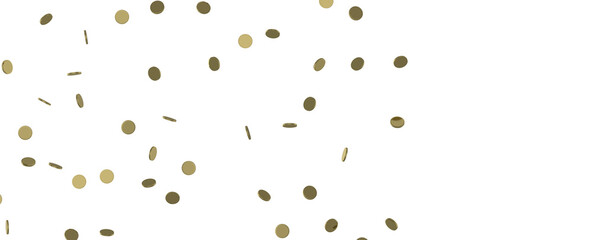 Radiant Festivity: Spectacular 3D Illustration Showcasing Radiating Gold Confetti