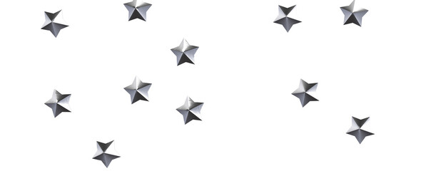 Fototapeta premium Banner with golden decoration. Festive border with falling glitter dust and stars.