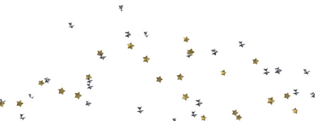 Obraz premium Celestial Christmas Symphony: Enthralling 3D Illustration of Falling Holiday Starbursts