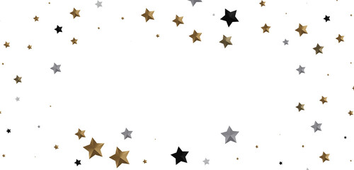 Enchanted Galaxy: Experience the Splendor of a 3D Gold Stars Shower