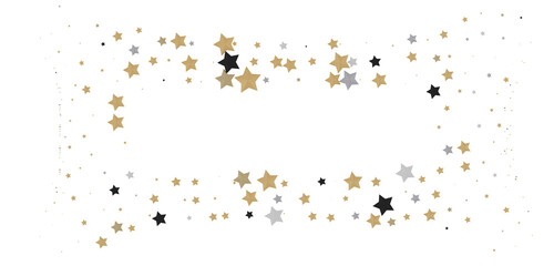 Enchanted Galaxy: Experience the Splendor of a 3D Gold Stars Shower