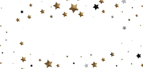 Enchanted Galaxy: Experience the Splendor of a 3D Gold Stars Shower