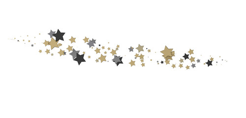 Festive Celestial Cascade: Mesmerizing 3D Illustration of Descending Christmas Stars