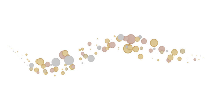 Shimmering Bliss: Mesmeric 3D Illustration Depicting Glistening gold Confetti