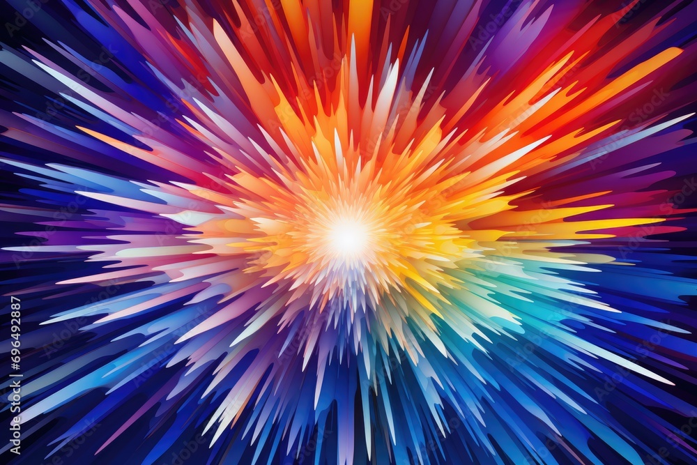 Poster abstract colorful background with explosion and rays. vector illustration for your design, abstract 