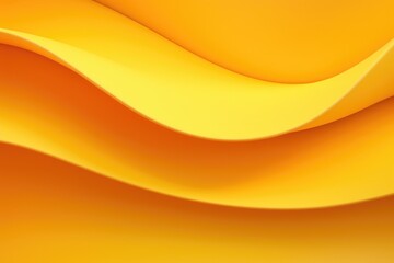 Abstract orange background with curved lines. 3d rendering, 3d illustration, Abstract folded paper effect with a bright colorful yellow background, AI Generated