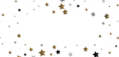 Radiant Showers: Immerse Yourself in a Spellbinding 3D Gold Stars Downpour