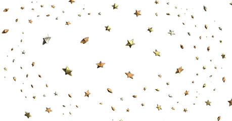 Celestial Downpour: Experience the Marvel of a 3D Gold Stars Rain