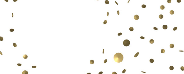 Dazzling Delight: Mesmerizing 3D Illustration of Glittering Gold Confetti
