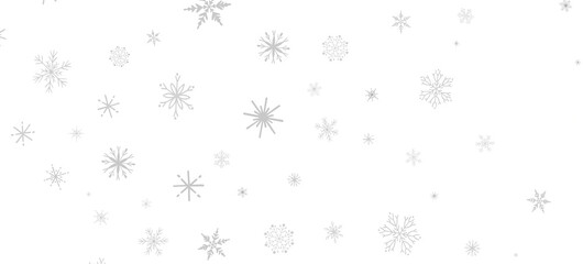 Snowflake Storm: Astonishing 3D Illustration of Descending Festive Snowflakes