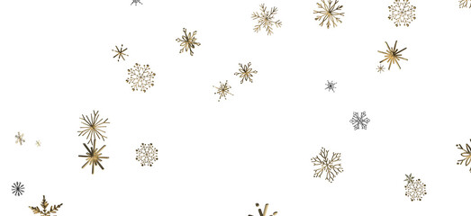 Festive Snow Drift: Captivating 3D Illustration of Descending Christmas Snowflakes