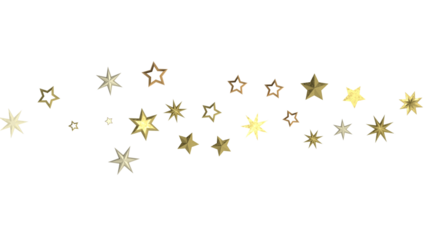 Celestial Christmas Symphony: Enthralling 3D Illustration of Falling Holiday Starbursts