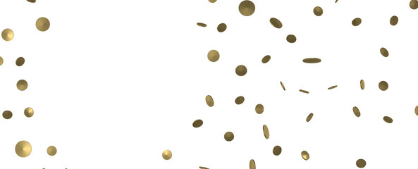 Sprinkle of Success: Spectacular 3D Illustration Showcasing Cascading Gold Confetti